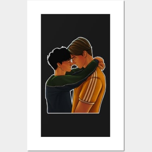 Nick and Charlie - Heartstopper - sunset alt Posters and Art